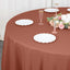 Premium Polyester 132" Round Tablecloth Terracotta (Rust) - Seamless 220GSM Wrinkle-Resistant Table Cover