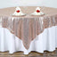 Sequin 72"x72" Table Overlay Square Tablecloth Rose Gold - Sparkly Table Cover