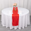 Satin 12"x108" Table Runner Red - Stripe Table Decor