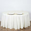 Polyester 120" Round Tablecloth Ivory - Seamless Wrinkle-Resistant Table Cover