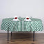 Polyester 70" Round Tablecloth White/Green - Checkered Buffalo Plaid Table Cover