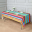 5-Pack Plastic Table Covers Mexican Serape Rectangle - Vibrant PVC Disposable Tablecloths for Cinco De Mayo 54"x108"