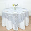 Sequin 72" Table Overlay Square Tablecloth Silver - Diamond Glitz Table Cover