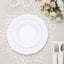 10 Pack 7" White Basketweave Rim Plastic Salad Dessert Plates, Round Disposable Appetizer Plates
