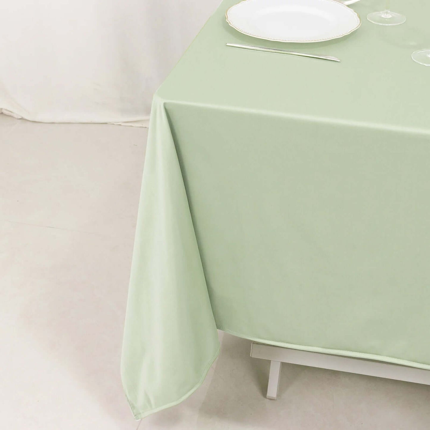 Scuba Square 70"x70" Tablecloth Sage Green - Wrinkle Free & Stain Resistant Table Cover