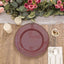 10-Pack Plastic 10" Dinner Plates in Cinnamon Rose with Gold Scalloped Rim - Disposable Large Party Plates