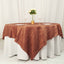 Taffeta 90"x90" Table Overlay Square Tablecloth Terracotta (Rust) - Accordion Crinkle Table Cover