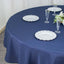 Premium Polyester 90" Round Tablecloth Navy Blue - Stain and Wrinkle-Resistant Design with 220GSM Thickness Table Cover