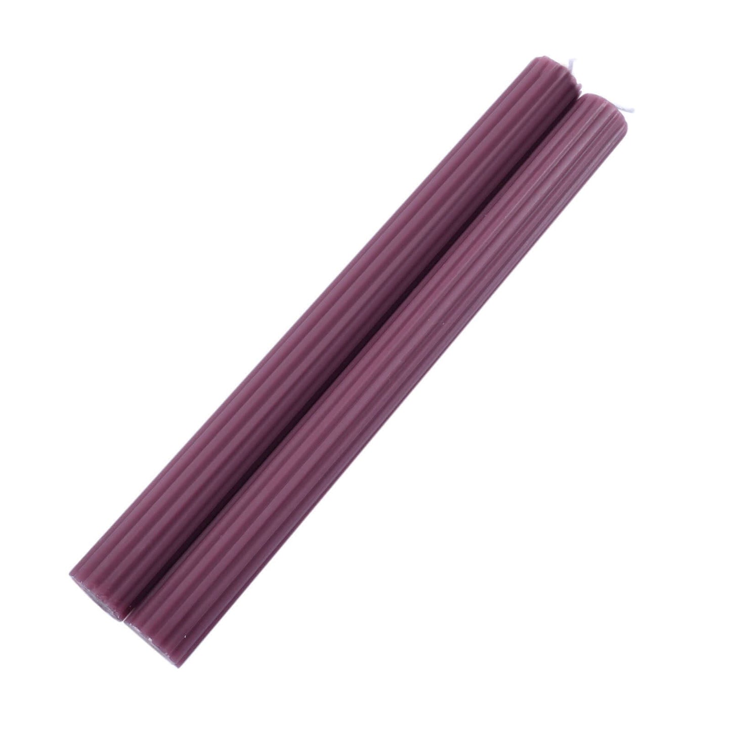 5-Pack Taper Candles Ribbed Wick Ribbon Wax Design Cinnamon Rose - Premium Unscented Dinner Candles 9"