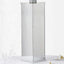 40" Floor Standing Silver Mirror Finish Acrylic Display Box, Pedestal Riser with Interchangeable Lid and Base