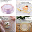 10-Pack Plastic Dinner Plates Clear with TrÃ¨s Chic Gold Rim - Perfect Disposable Party Plates 10"