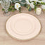 25-Pack Disposable Round Charger Plates in Blush Sunray Design with Gold Rim - 350GSM Heavy Duty Paper Chargers 13"