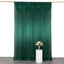 10ftx10ft Hunter Emerald Green Double Drape Pleated Satin Event Curtain Drapes, Glossy Photo Backdrop Event Panel