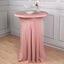 Spandex 30" Round Cocktail Table Cover Skirt Dusty Rose With Natural Wavy Drapes