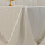 Lamour Satin 90"x156" Rectangle Tablecloth Ivory - Luxurious, Soft Seamless Table Cover