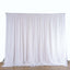 White Chiffon Polyester Event Curtain Drapes, Dual Layer Divider Backdrop Event Panels with Rod Pockets - 20ftx10ft