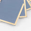 50-Pack Paper Beverage Napkins Dusty Blue with Gold Foil Edge - 2 Ply Disposable Soft 18GSM Cocktail Napkins 5"x5"