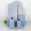 Set of 5 Dusty Blue Spandex Rectangle Pedestal Stand Covers, Stretchable Pillar Prop Covers - 160 GSM