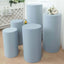 Set of 5 Dusty Blue Spandex Cylinder Pedestal Stand Covers, Stretchable Pillar Prop Covers - 160 GSM