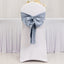 5 Pack Lamour Satin 6"x106" Chair Sashes Dusty Blue - Stylish Reusable Decorative Bows
