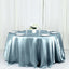 Satin 132" Round Tablecloth Dusty Blue - Stylish Seamless Table Cover