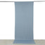 Dusty Blue 4-Way Stretch Spandex Event Curtain Drapes, Wrinkle Free Backdrop Event Panel with Rod Pockets - 5ftx12ft