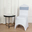 5 Pack Stretch Spandex Chair Sashes Dusty Blue - Fitted Finish Two Ply Heavy Duty Chair Bands 5"x12"