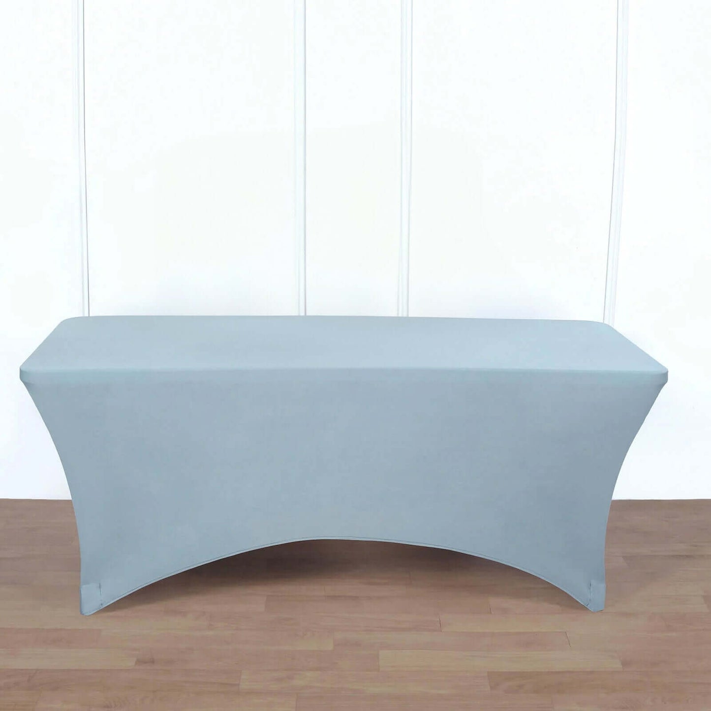 Stretch Spandex 6ft Rectangle Tablecloth Dusty Blue - Durable Form-Fitting Table Cover for Events & Presentations