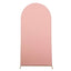 7ft Matte Dusty Rose Spandex Fitted Chiara Backdrop Stand Cover For Round Top Wedding Arch
