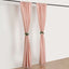 2 Pack Dusty Rose Polyester Event Curtain Drapes, 10ftx8ft Backdrop Event Panels With Rod Pockets 130 GSM