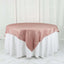 Taffeta 72"x72" Table Overlay Square Tablecloth Dusty Rose - Accordion Crinkle Table Cover