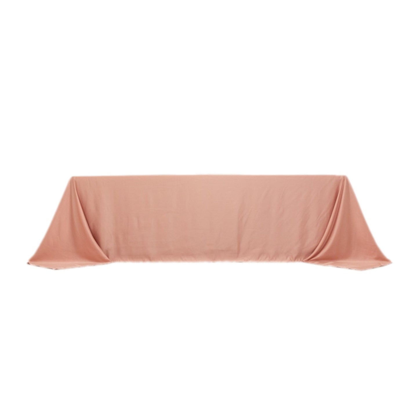 Lamour Satin 90"x156" Rectangle Tablecloth Dusty Rose - Luxurious, Soft Seamless Table Cover