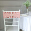 5 Pack Stretch Spandex Chair Sashes Dusty Rose - Reusable Chair Bands with Silver Diamond Ring Slide Buckle 5"x14"
