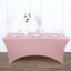 Stretch Spandex 6ft Rectangle Tablecloth Dusty Rose - Durable Form-Fitting Table Cover for Events & Presentations