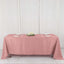 Polyester 72"x120" Rectangle Tablecloth Dusty Rose - Durable and Stylish Table Cover