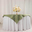 Polyester 54"x54" Table Overlay Square Tablecloth Dusty Sage Green with Gold Foil Tree Branch Pattern - Wrinkle-Resistant & Durable Table Cover