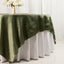 Satin 90"x90" Table Overlay Square Tablecloth Dusty Sage Green - Smooth Finish Table Topper