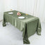Satin Rectangular 60"x126" Tablecloth Dusty Sage Green - Smooth and Lustrous Table Cover