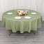 Premium Polyester 90" Round Tablecloth Dusty Sage Green - Stain and Wrinkle-Resistant Design with 220GSM Thickness Table Cover