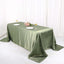 Satin Rectangular 90"x132" Tablecloth Dusty Sage Green - Seamless Table Cover