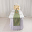 Polyester 9ft Table Runner Dusty Sage Green with Gold Foil Tree Branch Pattern - Stylish Table Linen