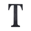 Decorative Rhinestone Alphabet "T" Letter Stickers, Glitter Adhesive Craft Letters Black DIY Sparkle Embellishments 6"