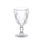 6-Pack Wine Glasses Clear Embossed Crystal Cut Design Stemmed - Goblets for Parties & Events 12oz 7"