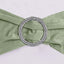 5 Pack Stretch Spandex Chair Sashes Dusty Sage Green - Reusable Chair Bands with Silver Diamond Ring Slide Buckle 5"x14"