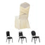 Ivory Spandex Banquet Chair Cover with Ruffle Skirt & Cross Back Sash â€“ Stretch Slipcover for Events
