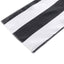 5 Pack Satin 6"x108" Chair Sashes Black/White Stripes - Sophisticated Decor for Weddings & Gatherings