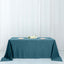 Premium Velvet 90"x132" Rectangle Tablecloth Peacock Teal - Reusable Soft & Seamless Table Cover