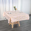 Polyester 54"x54" Square Tablecloth Blush with Gold Foil Geometric Pattern - Wrinkle-Resistant & Durable Table Cover