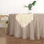 Faux Linen 120" Round Tablecloth Taupe - Slubby Texture Wrinkle-Resistant Seamless Table Cover