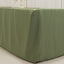Fitted Polyester 72"x30" Rectangle Tablecloth Dusty Sage Green - Durable Table Cover